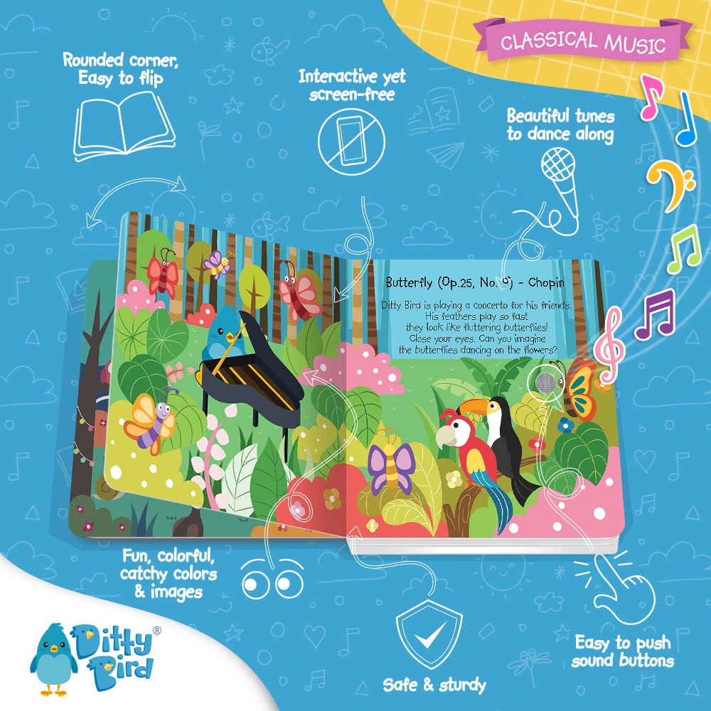 Ditty Bird Baby Sound Book: Classical Music Mozart-Beethoven