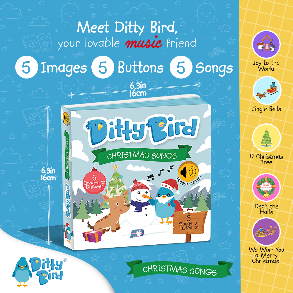 Ditty Bird Baby Books Christmas songs - Stocking stuffer