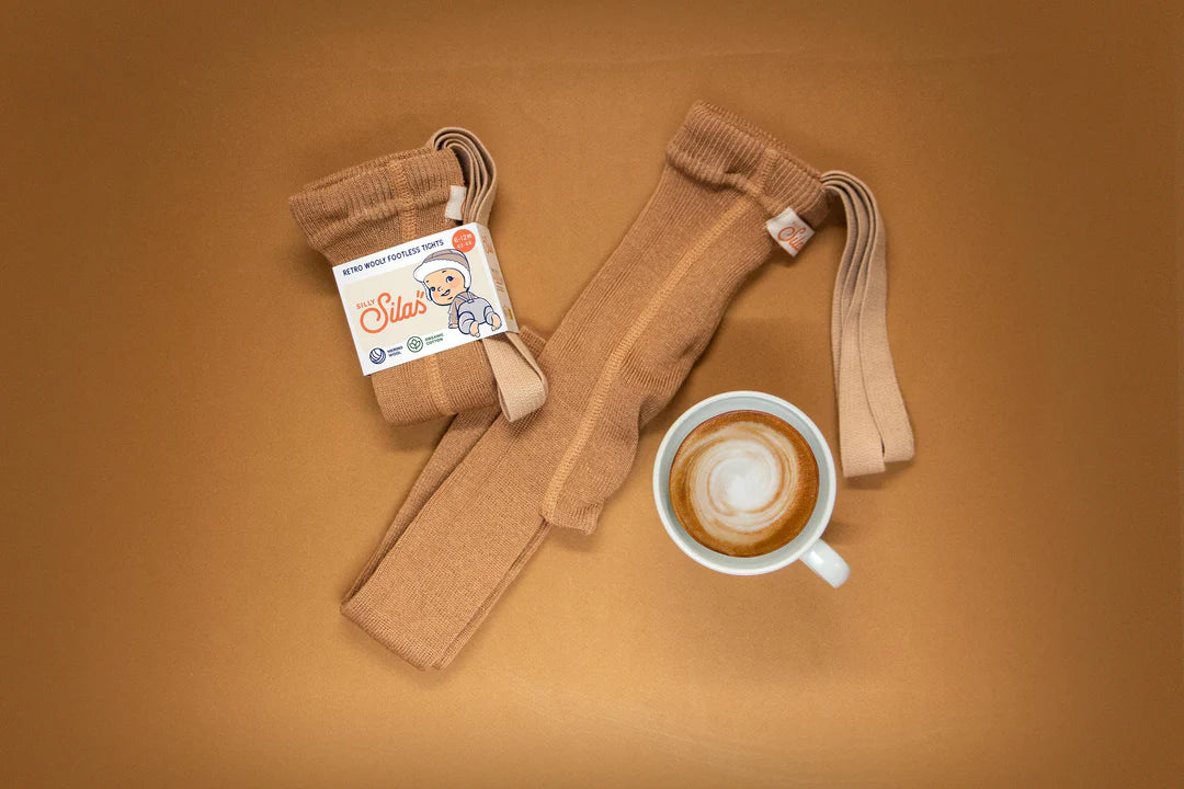 Silly Silas Wooly Footless - Cappuccino Brown