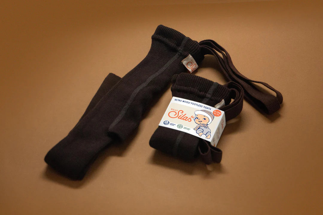 Silly Silas Wooly Footless - Espresso Brown