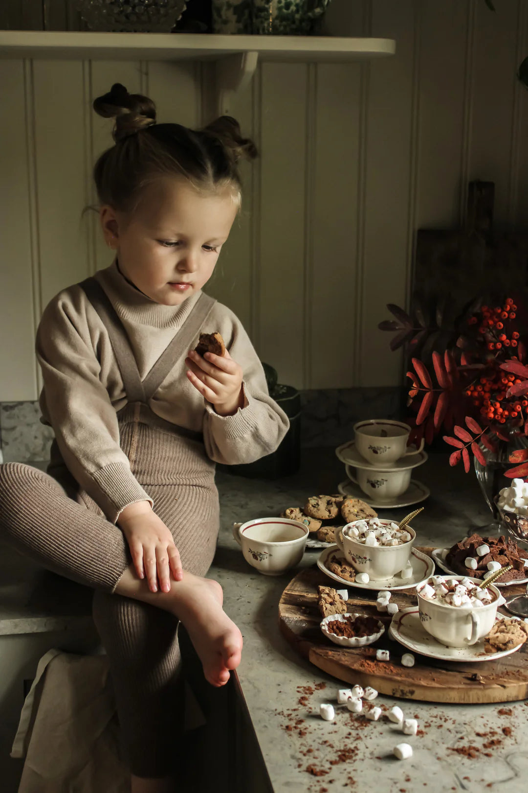 Silly Silas Footless tights - Cocoa Blend