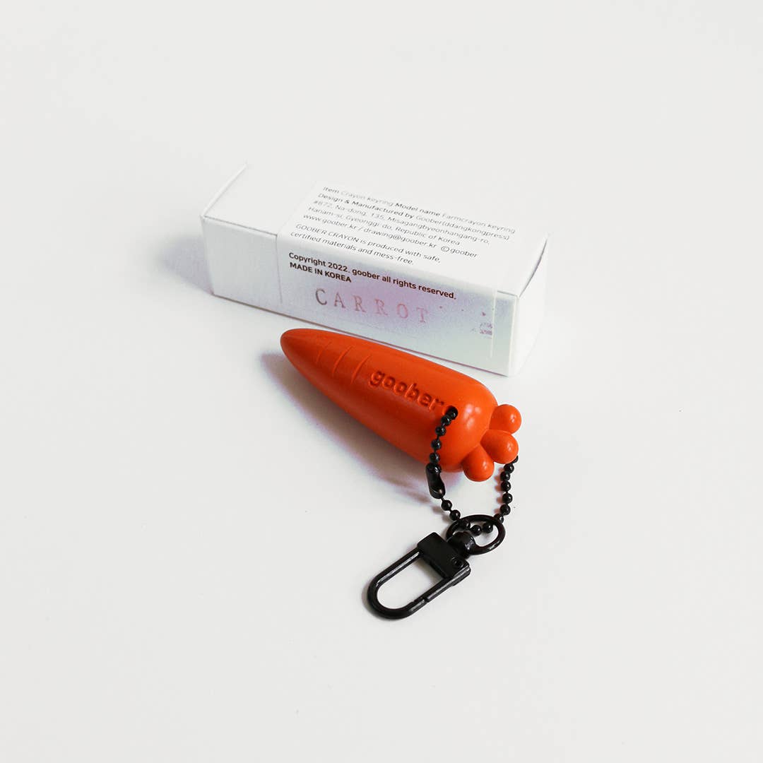 Goober - Farm Crayon Key Ring - Carrot
