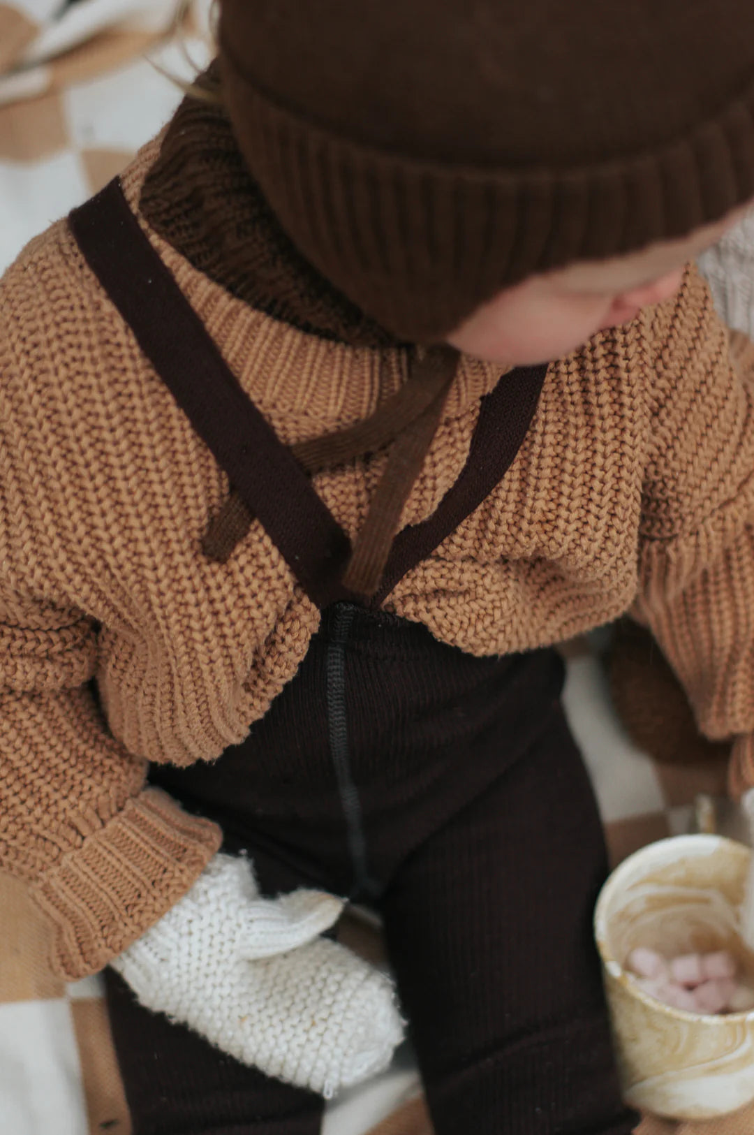 Silly Silas Wooly Footless - Espresso Brown