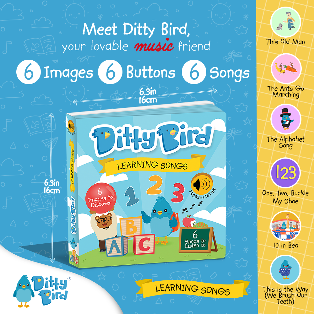 Ditty Bird Baby Sound Book: Learning Songs - ABC Baby Book