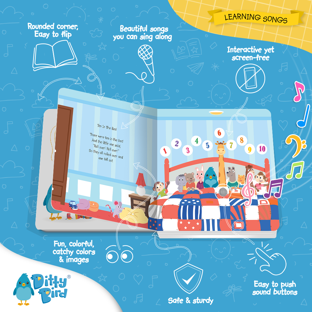 Ditty Bird Baby Sound Book: Learning Songs - ABC Baby Book