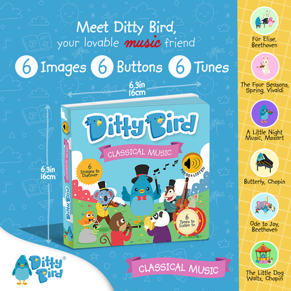 Ditty Bird Baby Sound Book: Classical Music Mozart-Beethoven