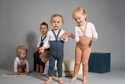 Silly Silas Footless tights - Steel Blue Blend