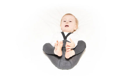 Silly Silas Footless tights - Footless Dark Grey Blend