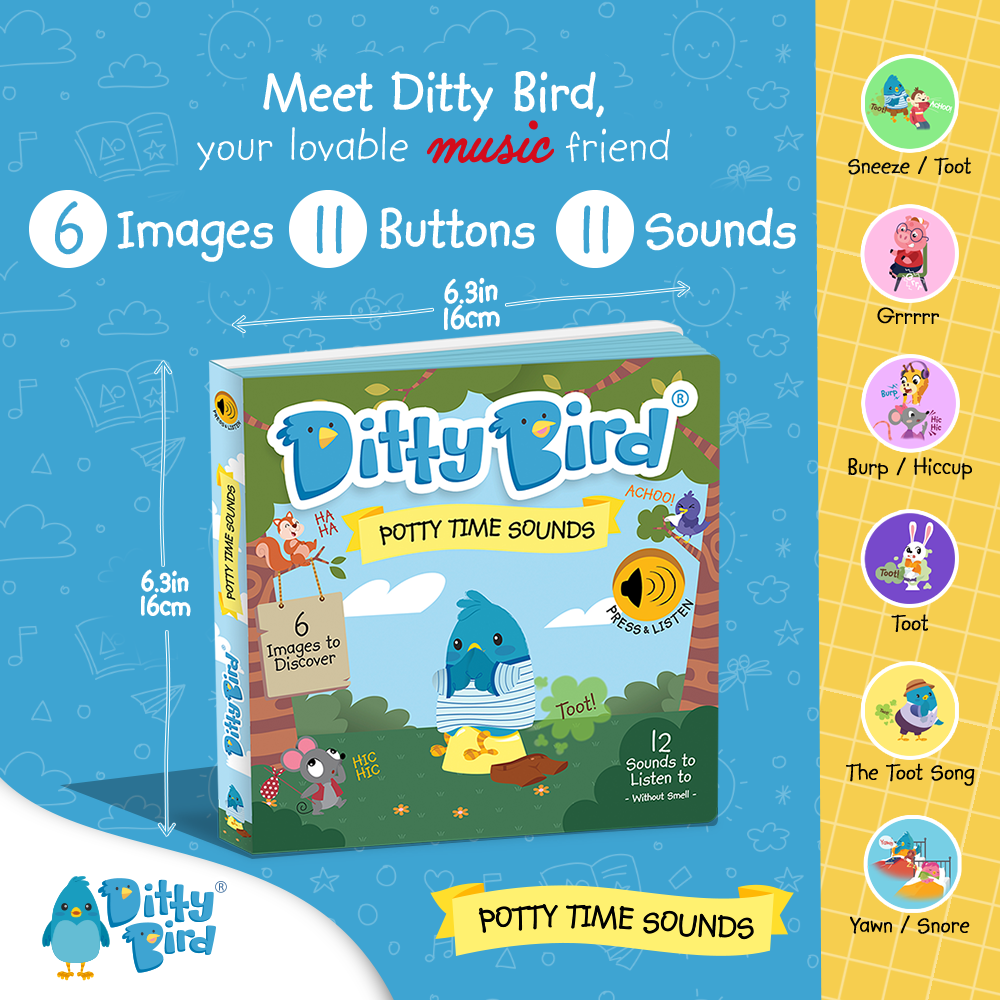 NEW | Potty Time Sounds | Ditty Bird Baby Sound Book