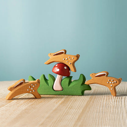 Rabbits and Mushroom SET